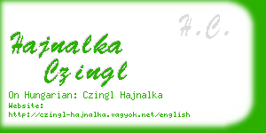 hajnalka czingl business card